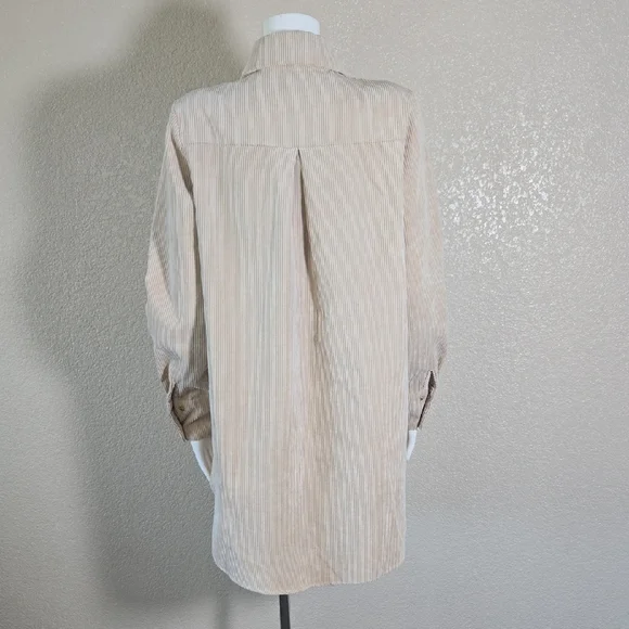 Beige Corduroy Shirt Dress - Picture 5 of 6